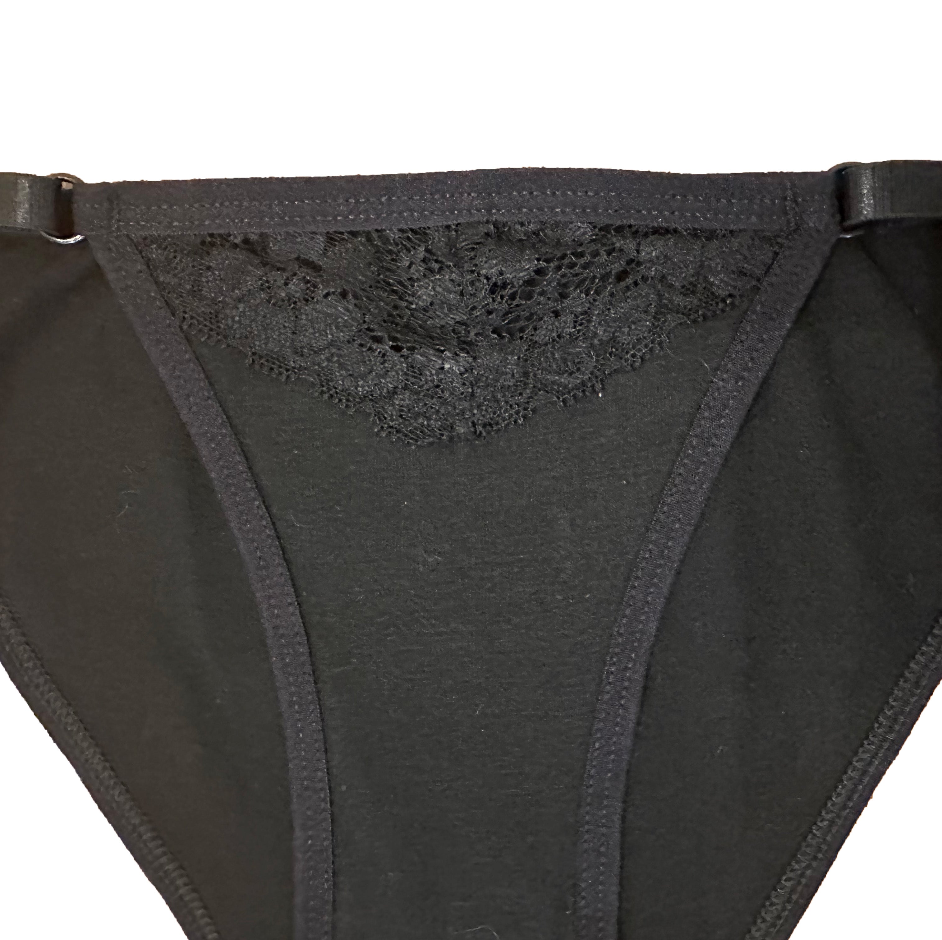 Nabtos Women’s Cotton Panties Plain Black Set Floral Lace Adjustable Strap String Bikini Underwear Low Rise Hi Cut Cheeky Panties pack 6
