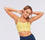 Women's Nabtos® Performance Activewear Yoga Sports Adjustable Spaghetti Straps Padded Bra-Yellow